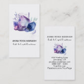 * Cosmos Gemstone Waterverf Universe Crystal Gem Visitekaartje (Voorkant / Achterkant)