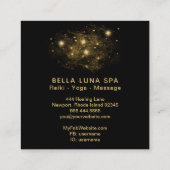 *~* Cosmos Gold Moon Glitter Stars Shaman Vierkante Visitekaartje (Achterkant)