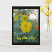 Cosmos Happy Moederdag Wenskaart Kaart (Gele Bloem)