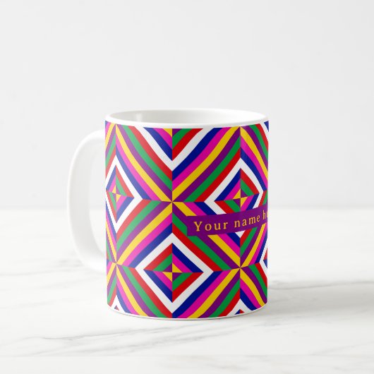 Cosmos-infinite Personalized Mug - Yellow/Purple Koffiemok (Voorkant links)