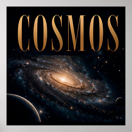 Cosmos Luxe Ruimte Redactioneel Grafisch Element Poster (Voorkant)