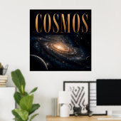 Cosmos Luxe Ruimte Redactioneel Grafisch Element Poster (Thuiskantoor)