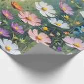 Cosmos Meadow Abstract Cadeaupapier (Hoek)