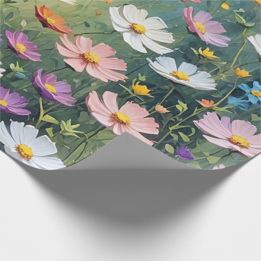 Cosmos Meadow Abstract Cadeaupapier (Hoek)