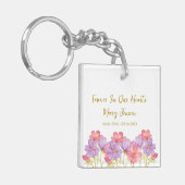 Cosmos Memorial Funeral Photo Keychain (Voorkant Links)