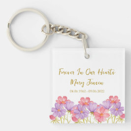 Cosmos Memorial Funeral Photo Keychain