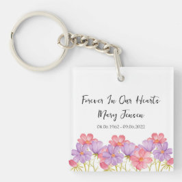 Cosmos Memorial Funeral Photo Keychain