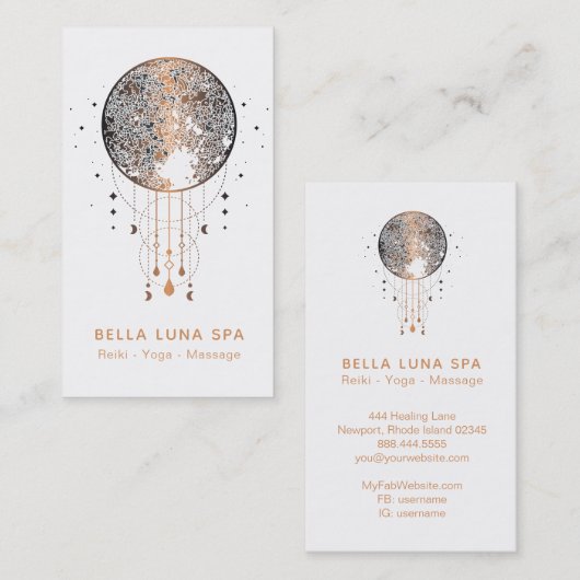 *~* Cosmos Moon Lunar Universe Shaman Visitekaartje (Voorkant / Achterkant)