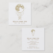 ~ Cosmos Moon Shaman Lunar Gold Vierkante Visitekaartje (Voorkant / Achterkant)