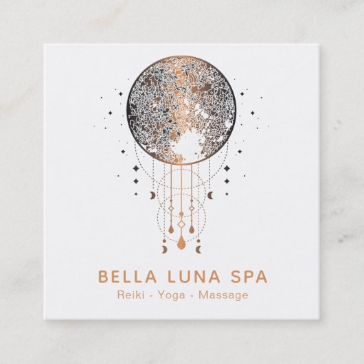 *~* Cosmos Moon Shaman Lunar Universe Vierkante Visitekaartje (Voorkant)
