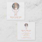 *~* Cosmos Moon Shaman Lunar Universe Vierkante Visitekaartje (Voorkant / Achterkant)