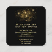 *~* Cosmos Moon Universe. Glitter Stars Shaman Vierkante Visitekaartje (Achterkant)