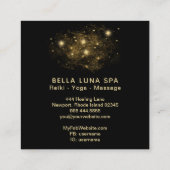 *~* Cosmos Moon Universe Glitter Stars Shaman Vierkante Visitekaartje (Achterkant)