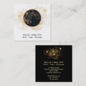 *~* Cosmos Moon Universe Glitter Stars Shaman Vierkante Visitekaartje (Voorkant / Achterkant)