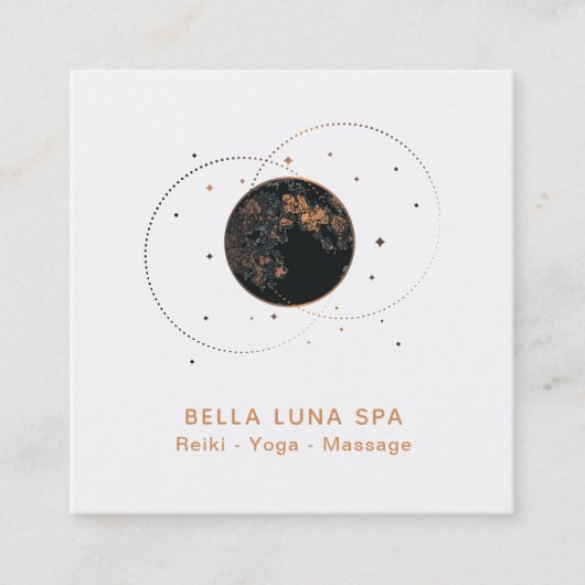 *~* Cosmos Moon Universe Lunar Shaman Stars Vierkante Visitekaartje (Voorkant)