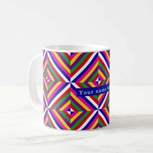 Cosmos-oneindige gepersonaliseerde mok - Wit/Blauw (Voorkant links)