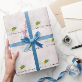 Cosmos op Blush Pink Cadeaupapier