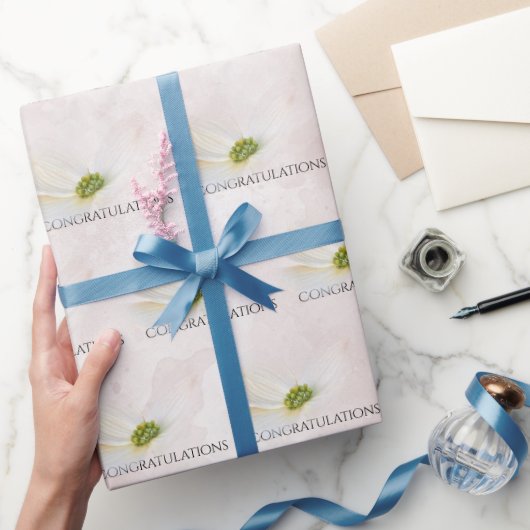 Cosmos op Blush Pink Cadeaupapier (Geschenken)