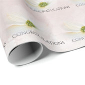 Cosmos op Blush Pink Cadeaupapier (Rol Hoek)
