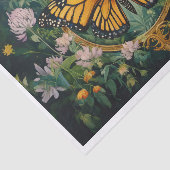 Cosmos & Paarse Klaver, Een Monarchenweide Tissuepapier (Detail)