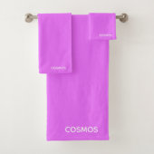 Cosmos paarse kleurnaam bad handdoek (Insitu)
