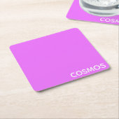 Cosmos paarse kleurnaam kartonnen onderzetters (Schuin)