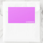 Cosmos paarse kleurnaam rechthoekige sticker (Tas)