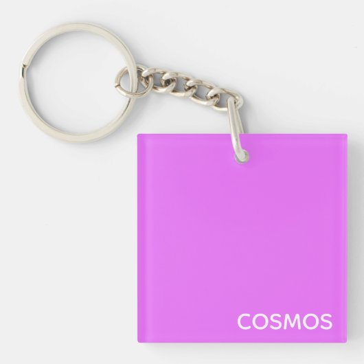 Cosmos paarse kleurnaam sleutelhanger (voorkant)