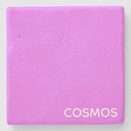 Cosmos paarse kleurnaam stenen onderzetter (Voorkant)