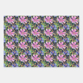 Cosmos Pink en Blue Bridal Wedding Inpakpapier Vel (Voorkant 2)