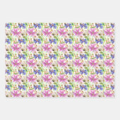 Cosmos Pink en Blue Bridal Wedding Inpakpapier Vel (Voorkant)