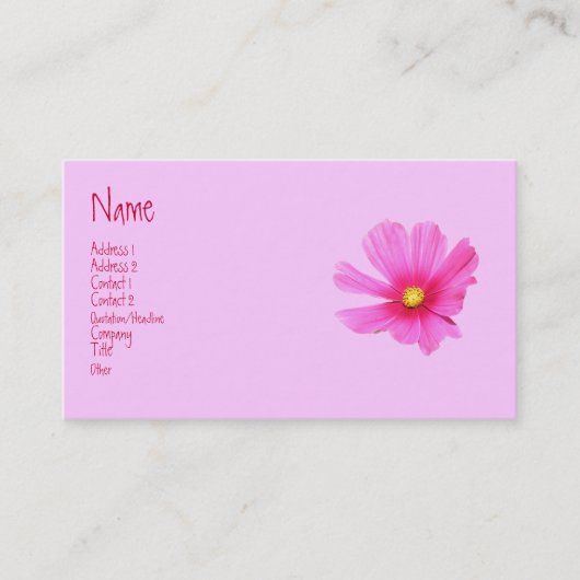 Cosmos-profielkaart Visitekaartje (Voorkant)