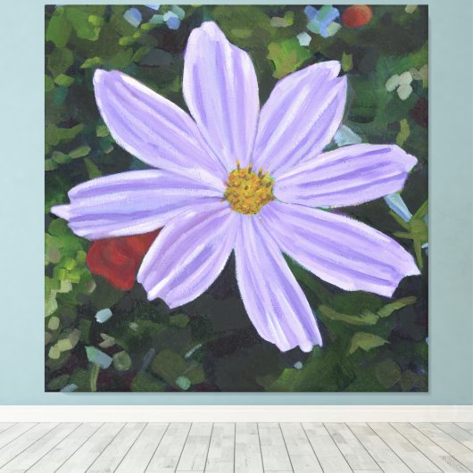 Cosmos Purple Large Floral Canvas Afdruk (Insitu (Houten vloer))