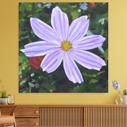 Cosmos Purple Large Floral Canvas Afdruk (Insitu (Woonkamer))