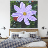 Cosmos Purple Large Floral Canvas Afdruk (Insitu (Slaapkamer))