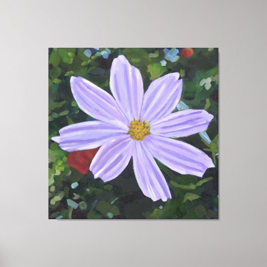 Cosmos Purple Large Floral Canvas Afdruk (Voorkant)