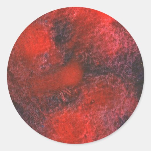 "Cosmos Red" Abstract design ticker Ronde Sticker (Voorkant)