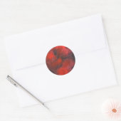"Cosmos Red" Abstract design ticker Ronde Sticker (Envelop)