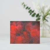 "Cosmos Red" Abstract ontwerp-Briefkaart Briefkaart (Staand voorkant)
