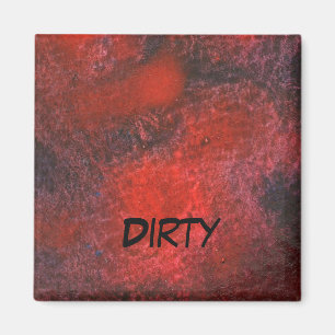 "Cosmos Red" Abstracte afwasmachine Magnet