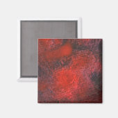 "Cosmos Red" Abstracte Art Magnet (Voorkant / Achterkant)