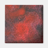 "Cosmos Red" Abstracte Art Magnet (Voorkant)