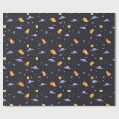 Cosmos Rockets ruimteschip Ufos planetars Cadeaupapier (Vlak)