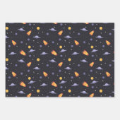 Cosmos Rockets ruimteschip Ufos planetars Inpakpapier Vel (Voorkant)