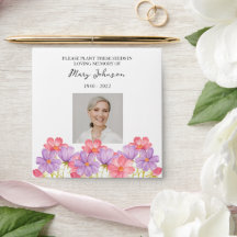 Cosmos Seed Packet Memorial Funeral Envelope