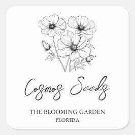 Cosmos Seeds label