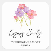 Cosmos Seeds label (Voorkant)