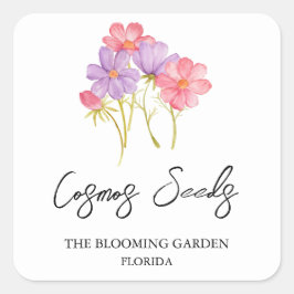 Cosmos Seeds label