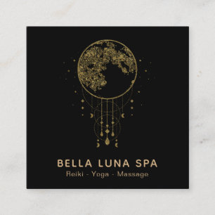 ~ Cosmos Shaman Lunar Gold Moon Vierkante Visitekaartje