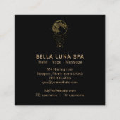 ~ Cosmos Shaman Lunar Gold Moon Vierkante Visitekaartje (Achterkant)